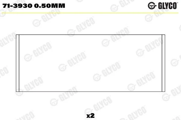 Комплект вкладишів двигуна GLYCO 713930 0.50MM (фото 1)