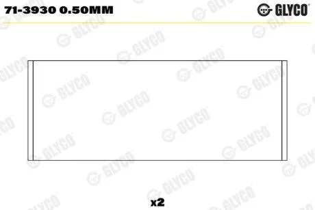 Комплект вкладишів двигуна GLYCO 713930 0.50MM