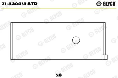 Вкладиш шатунний GLYCO 714204/4 STD