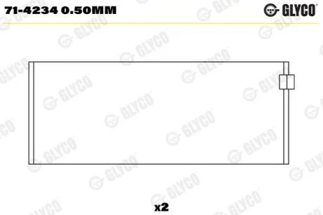Вкладиші GLYCO 714234 0.50MM