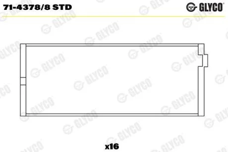 Комплект вкладишів двигуна GLYCO 714378/8 STD