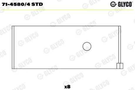 Вкладиші шатунові GLYCO 714580/4 STD