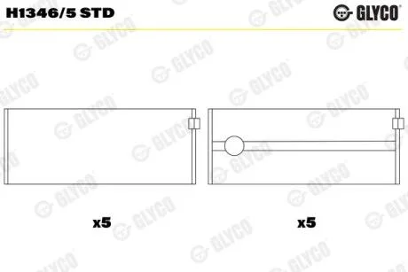 Комплект вкладишів двигуна GLYCO H1346/5 STD