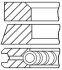 Комплект поршневих кілець (на 1 поршень) (76,50/STD) (1,75/2,0/3,0) AUDI, VW 1.6 TD 82-, 2,0TDI, 2.4TDI (4/5/6цл) GOETZE 08-109800-00 (фото 1)