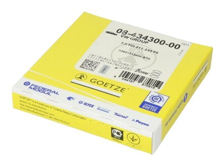 Комплект кілець поршневих з 3 шт. GOETZE 08-434300-00