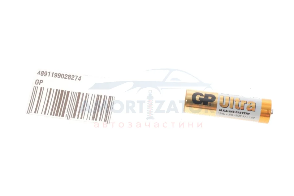 Батарейка GP ULTRA ALKALINE 1.5V 15AU-S2 лужна, LR6, AA GP GParts 4891199028274 (фото 1)