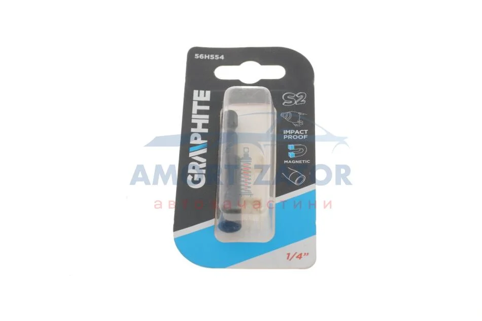 Ударний магнітний тримач біт, 60 мм GRAPHITE 56H554 (фото 1)