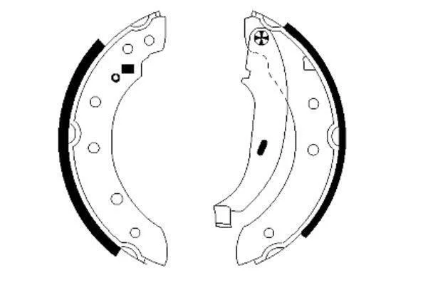 HELLA RENAULT Комплект бараб. гальмівних колодок CLIO II, NISSAN, PEUGEOT PAGID 8DB 355 001571 (фото 1)