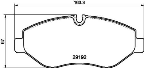 Комплект гальмівних накладок, дискове гальмо HELLA PAGID 8DB 355 005-521