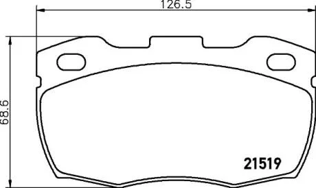 HELLA LAND ROVER гальмівні колодки задні DEFENDER 90- PAGID 8DB 355 005861
