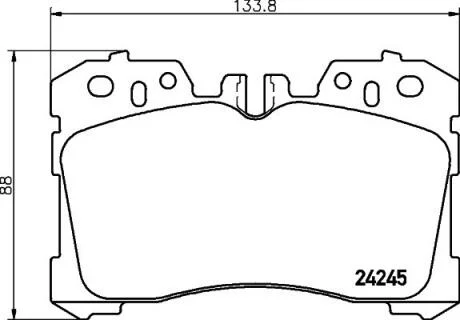Комплект гальмівних накладок, дискове гальмо PAGID 8DB 355 006661