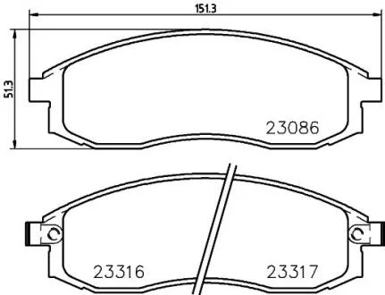 HELLA Nissan гальм. колод. передн. Maxima QX 97-2000 PAGID 8DB 355 006731