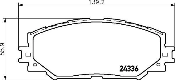 Комплект гальмівних накладок, дискове гальмо PAGID 8DB 355 006861 (фото 1)