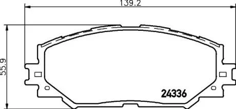 Комплект гальмівних накладок, дискове гальмо PAGID 8DB 355 006861