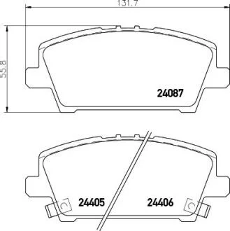 HELLA HONDA гальмівні колодки передн.Civic 06- PAGID 8DB 355 006911