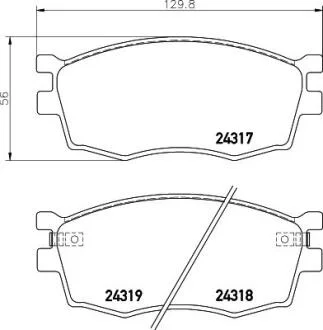 HELLA HYUNDAI колодки гальмівні передн. Kia Rio 05-, Accent 06- PAGID 8DB 355 006951