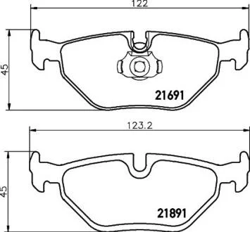 Комплект гальмівних накладок, дискове гальмо PAGID 8DB 355 007981