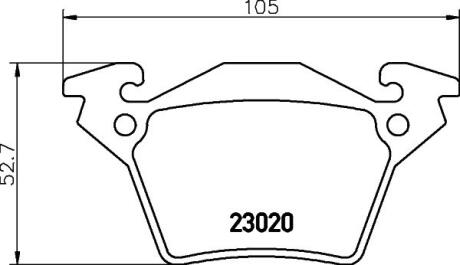 Комплект гальмівних накладок, дискове гальмо HELLA PAGID 8DB 355 008-641