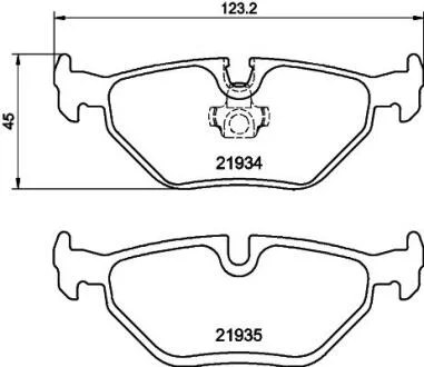 Комплект гальмівних накладок, дискове гальмо PAGID 8DB 355 008761