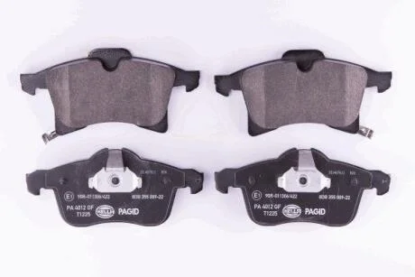 Комплект гальмівних накладок, дискове гальмо PAGID 8DB 355 009221