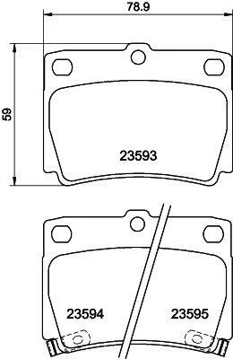 Комплект гальмівних накладок, дискове гальмо PAGID 8DB 355 009501 (фото 1)