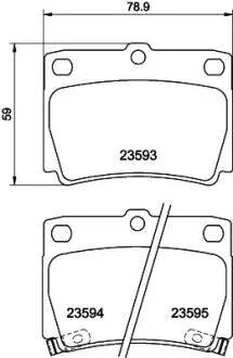 Комплект гальмівних накладок, дискове гальмо PAGID 8DB 355 009501