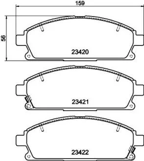 HELLA NISSAN колодки гальмівні передн. Pathfinder II, X-Trail 97- PAGID 8DB 355 009661