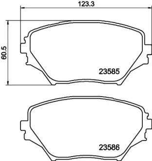 HELLA TOYOTA гальмівні колодки передние Rav 4 II 00- PAGID 8DB 355 009741