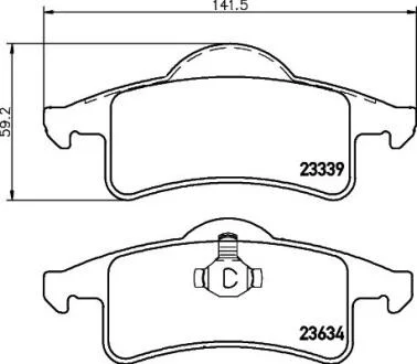 Колодки гальмівні дискові комплект; задн. PAGID 8DB355009891