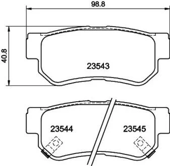 Комплект гальмівних накладок, дискове гальмо PAGID 8DB 355 009971