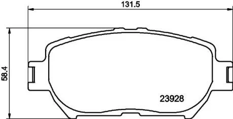 HELLA TOYOTA гальмівні колодки передн. Camry 01- PAGID 8DB 355 010431