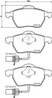 Комплект гальмівних накладок, дискове гальмо PAGID 8DB 355 010731