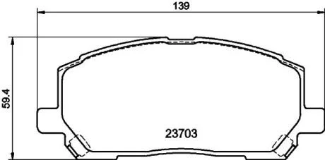 HELLA TOYOTA гальмівні колодки передн. Lexus RX 00- PAGID 8DB 355 011161