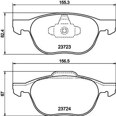 Комплект гальмівних накладок, дискове гальмо PAGID 8DB 355 011191 (фото 1)