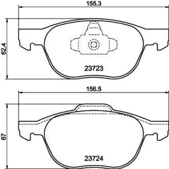 Комплект гальмівних накладок, дискове гальмо PAGID 8DB 355 011191