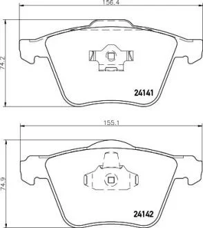 Колодки гальмівні дискові комплект; передн. PAGID 8DB 355 011721