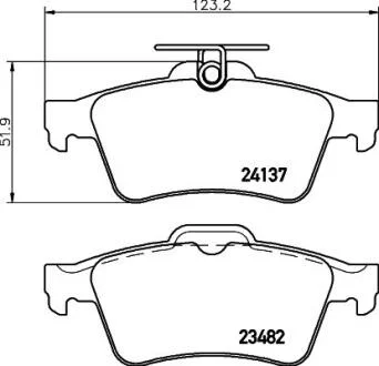 Комплект гальмівних накладок, дискове гальмо PAGID 8DB 355 011731