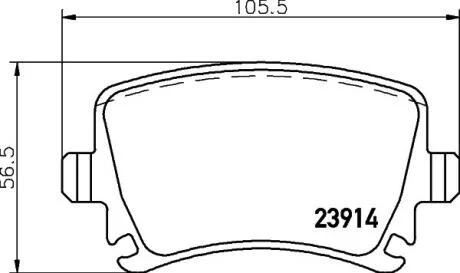 Комплект гальмівних накладок, дискове гальмо PAGID 8DB 355 011771