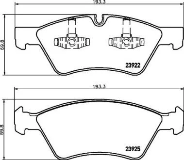 Комплект гальмівних накладок, дискове гальмо PAGID 8DB 355 012011