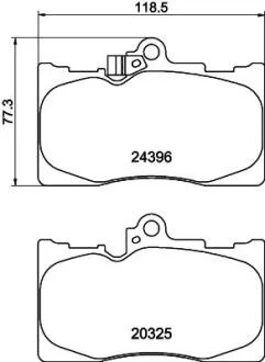 HELLA гальмівні колодки пер. Lexus GS 05- PAGID 8DB 355 012121