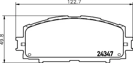 HELLA TOYOTA колодки гальмівні передн.Yaris 05-,Prius 09- PAGID 8DB 355 012361