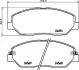 Комплект гальмівних накладок, дискове гальмо PAGID 8DB 355 012371 (фото 1)
