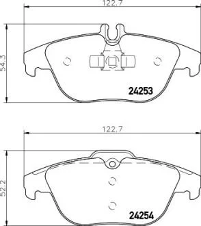 Колодки гальмівні дискові комплект; задн. PAGID 8DB355012741