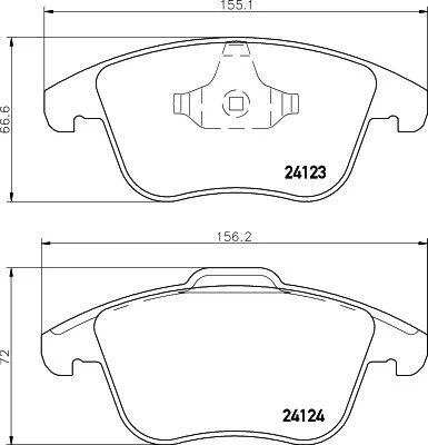 Комплект гальмівних накладок, дискове гальмо PAGID 8DB 355 012891 (фото 1)