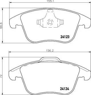 Комплект гальмівних накладок, дискове гальмо PAGID 8DB 355 012891