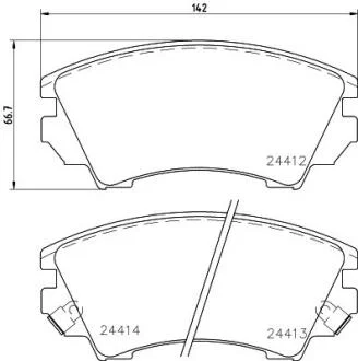 Комплект гальмівних накладок, дискове гальмо PAGID 8DB 355 013041