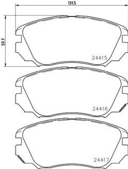 Гальмівні колодки дискові перед. Opel Insignia Saab 9-5 1.4-2.0Cdti 07.08- PAGID 8DB 355 013051