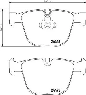 HELLA BMW колодки гальмів.задн.X5 F15 M 4.4 08- PAGID 8DB 355 013171
