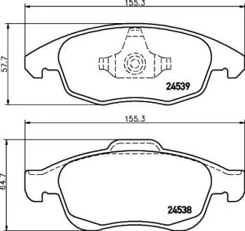 Комплект гальмівних накладок, дискове гальмо PAGID 8DB 355 013341