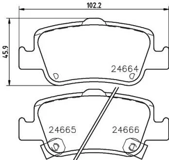Колодки гальмівні дискові комплект; задн. PAGID 8DB 355 013571